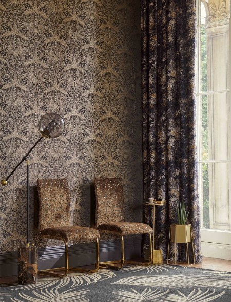 Leopardo Antique/Noir - W0141/01 wallpaper Clarke & Clarke