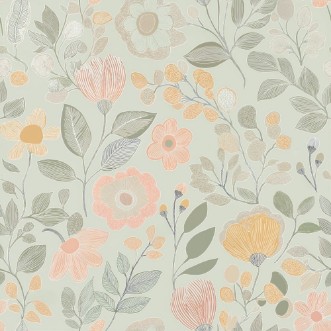 Yvonne Dark Green - 1044201-02 wallpaper Scandza