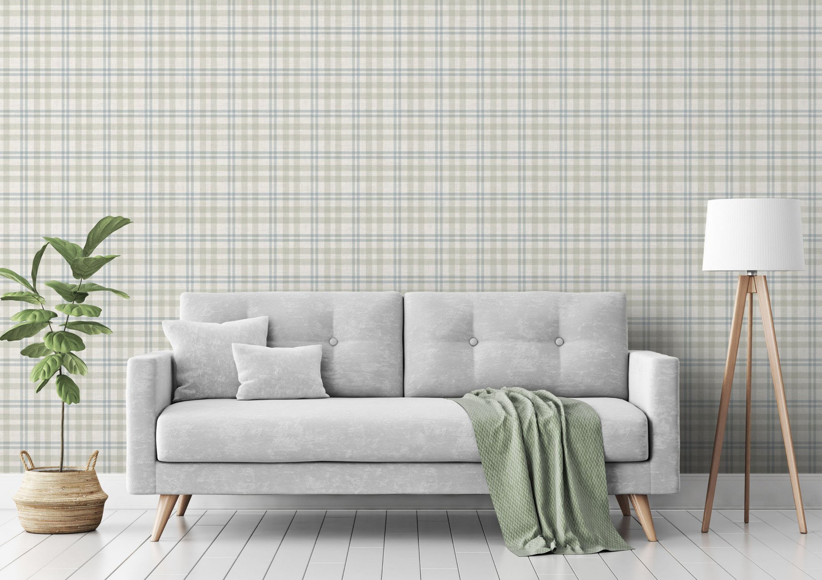 Countryside Check Natural - 294606 wallpaper Arthouse