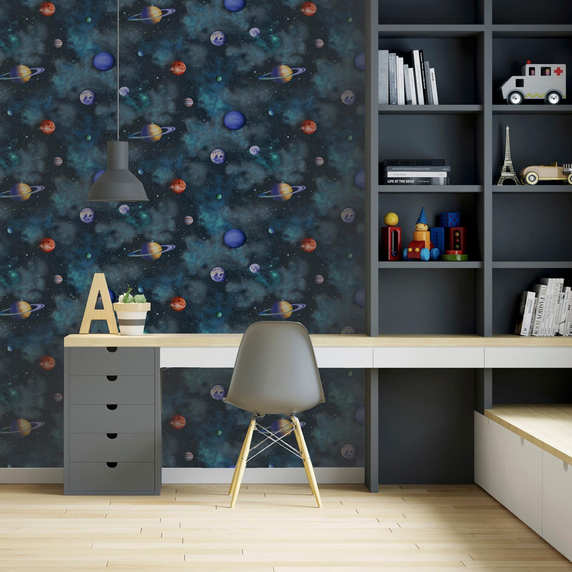Solar Navy Multi - 296000 wallpaper Arthouse