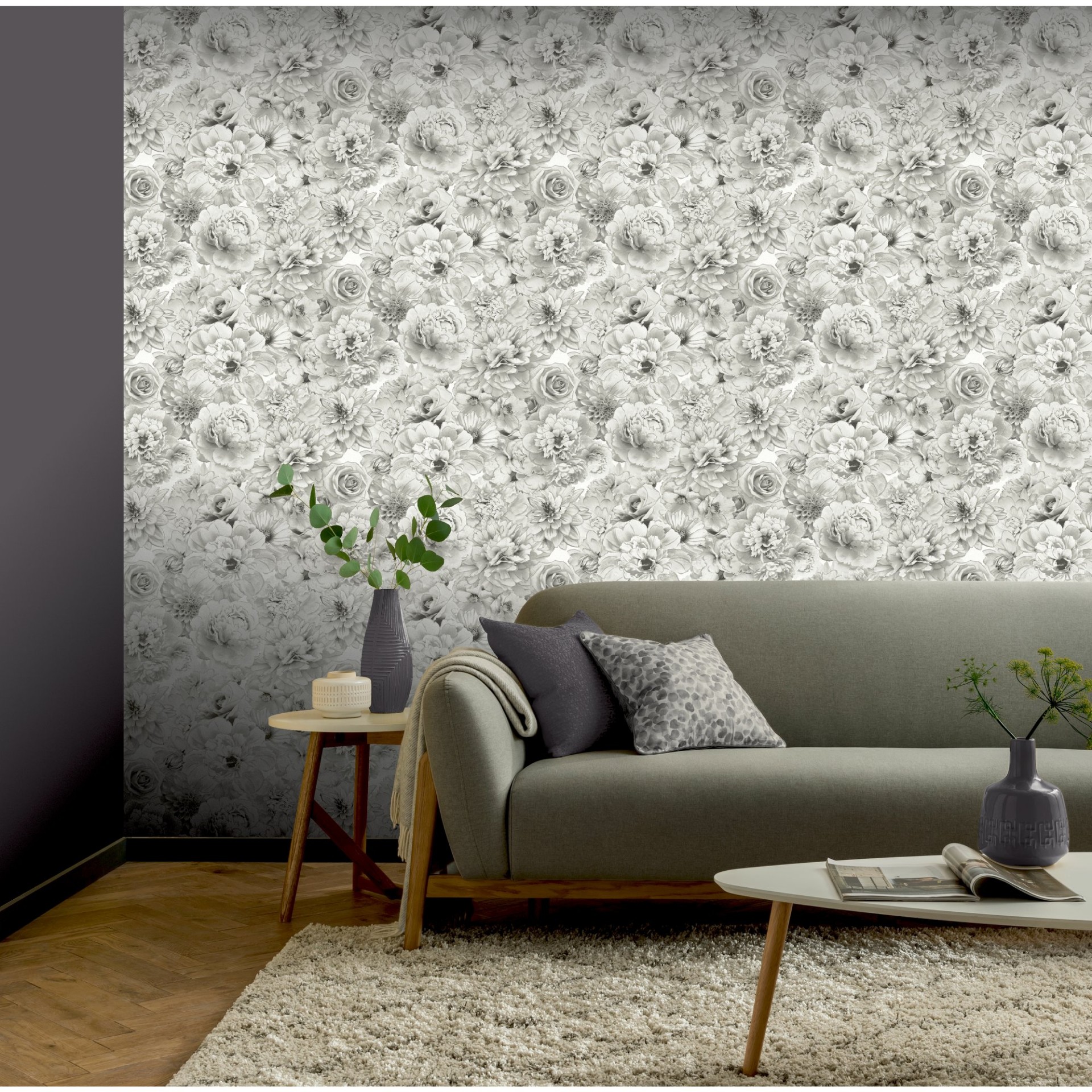 Glitter Bloom Silver - 692803 wallpaper Arthouse