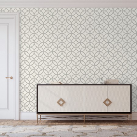 Sequin Geo White/Silver - 921707 wallpaper Arthouse