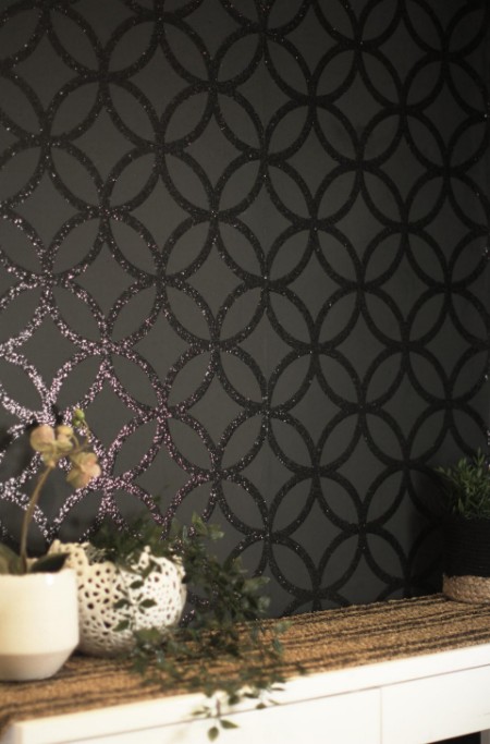 Sequin Geo Black - 921708 wallpaper Arthouse