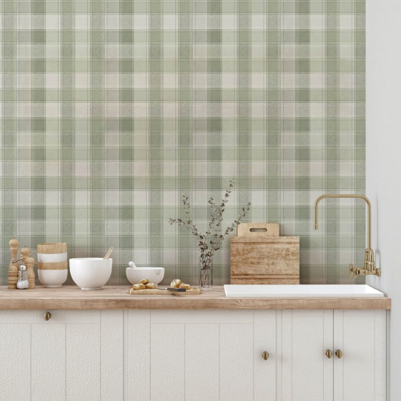Country Check Sage - 922806 wallpaper Arthouse