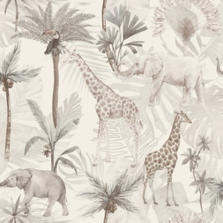 Serengeti Animals Neutral - 923703 wallpaper Arthouse