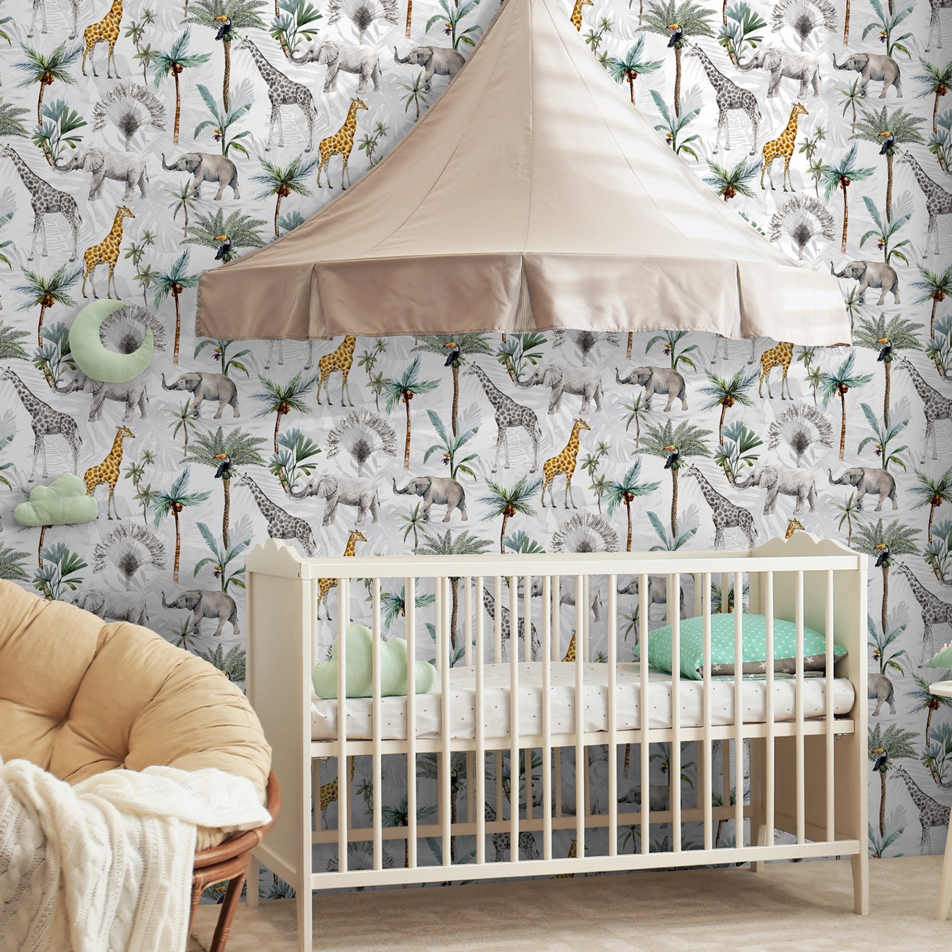 Serengeti Animals Multicoloured - 923709 wallpaper Arthouse
