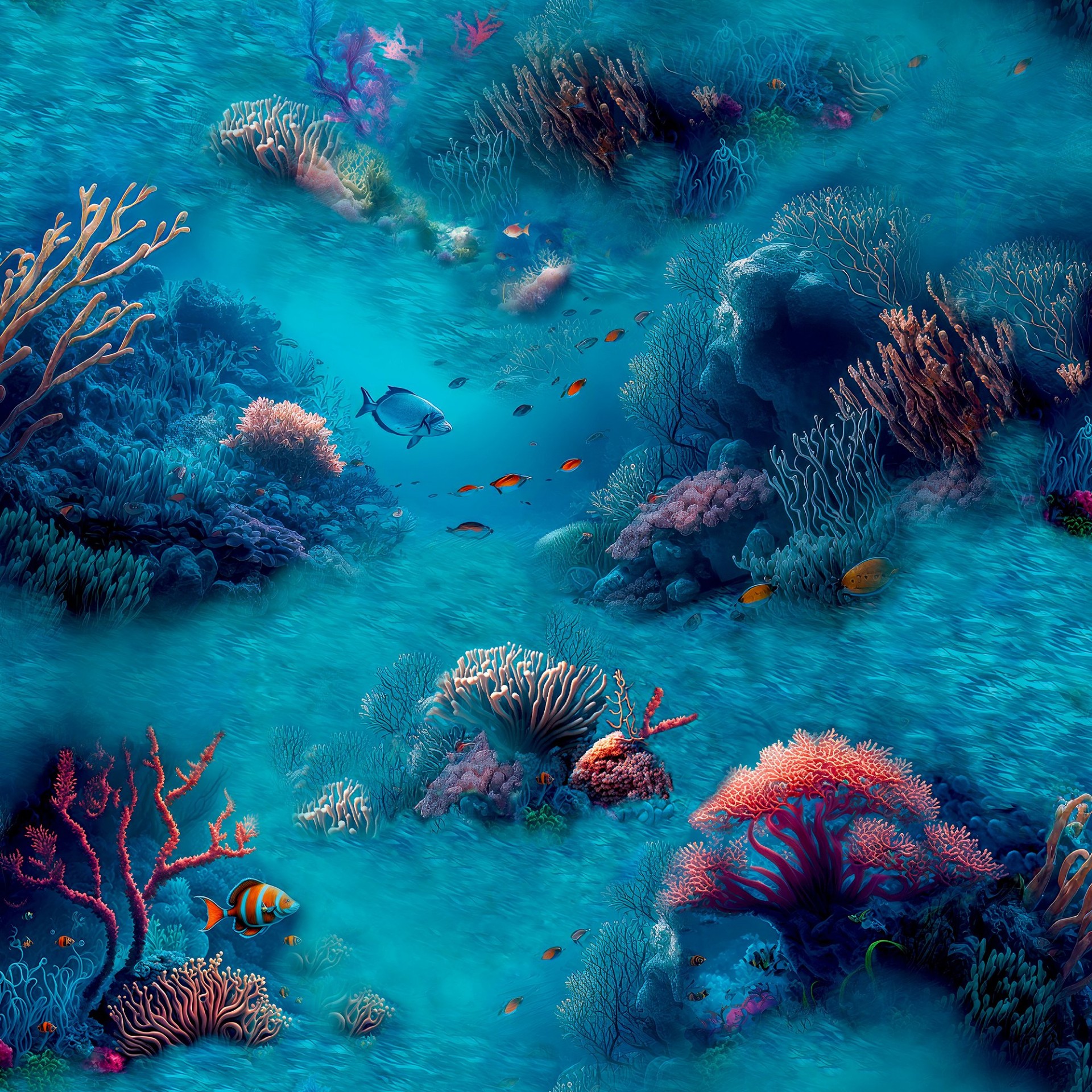 Under The Sea Blue - 923808 wallpaper Arthouse