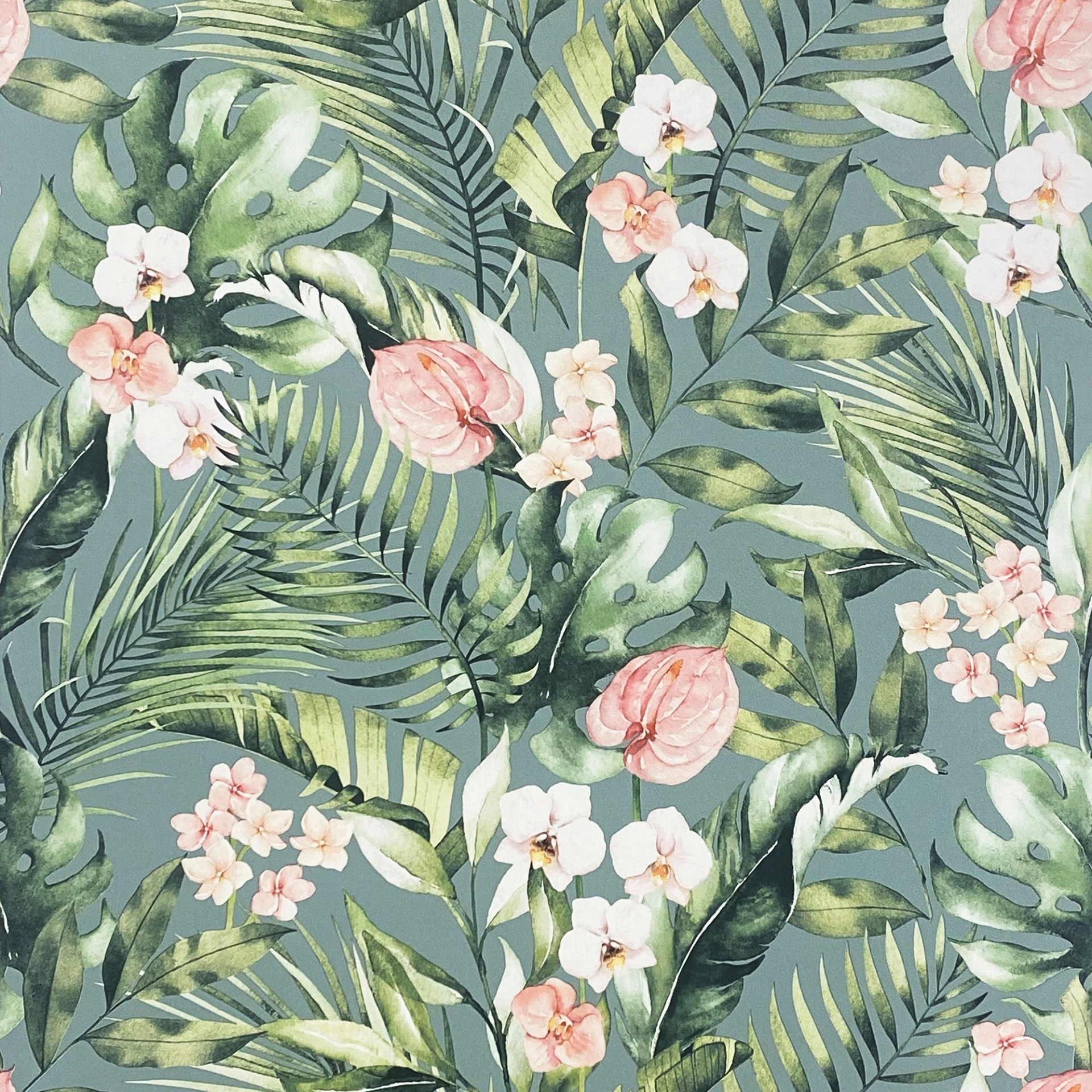 Tropical Floral Sea Blue - 924905 wallpaper Arthouse