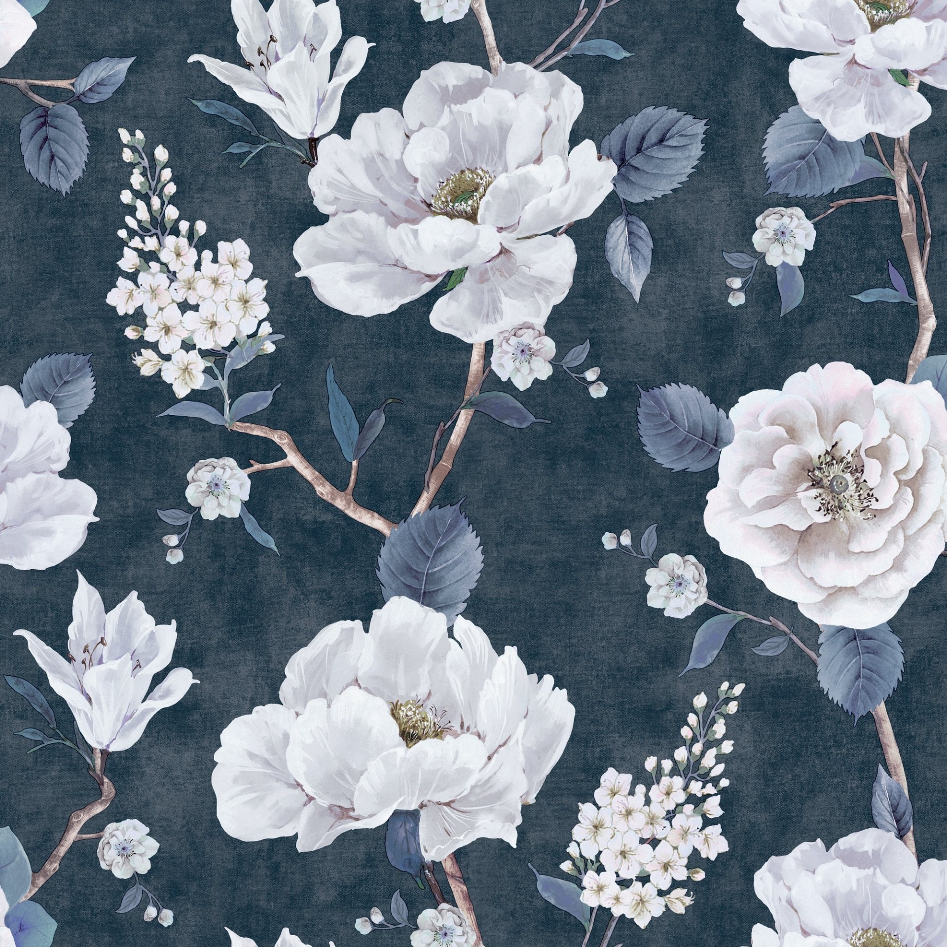 Ashley Floral Navy - 925505 wallpaper Arthouse