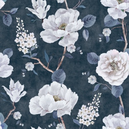 Ashley Floral Navy - 925505 wallpaper Arthouse