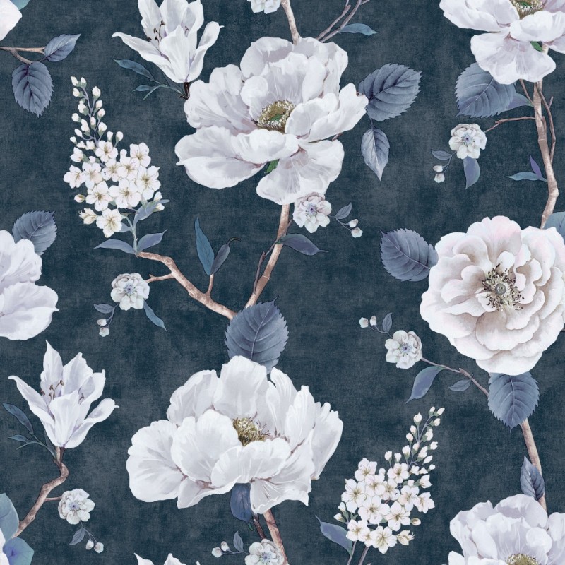 Ashley Floral Navy - 925505 wallpaper Arthouse