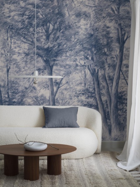 Sketch of Trees - 9633W wallpaper Boråstapeter