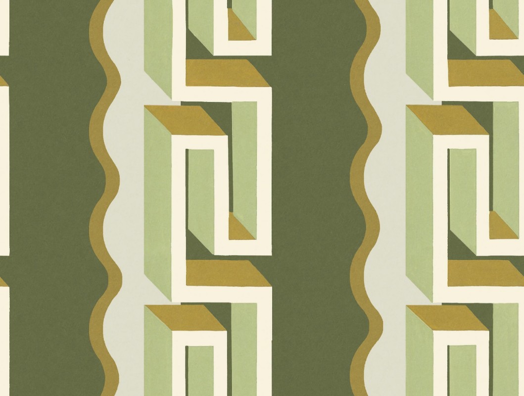 Rayure Méandre - 9697W wallpaper Boråstapeter