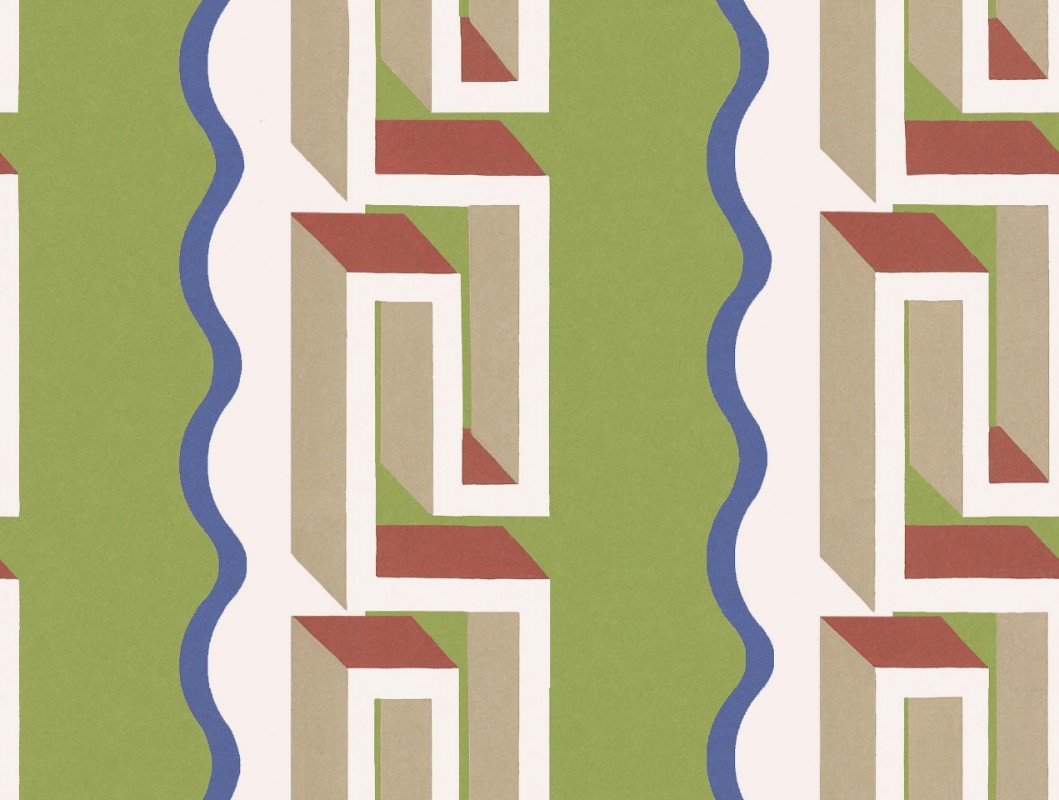 Rayure Méandre - 9699W wallpaper Boråstapeter