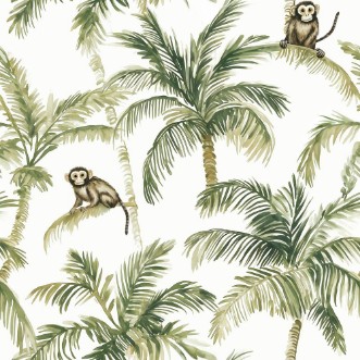 Kampala Green - 1066801-01 wallpaper Blue Monkey