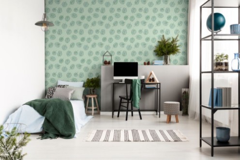 Sigge Light Green - 1059401-02 wallpaper in between