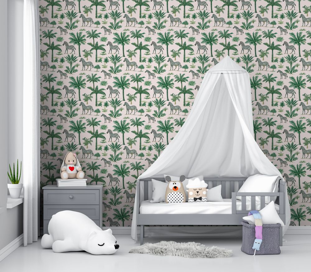Lusaka Green - 1064401-01 wallpaper Wallpassion Kids