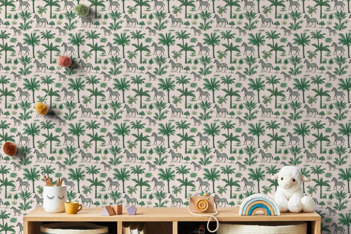 Lusaka Green - 1064401-01 wallpaper Wallpassion Kids