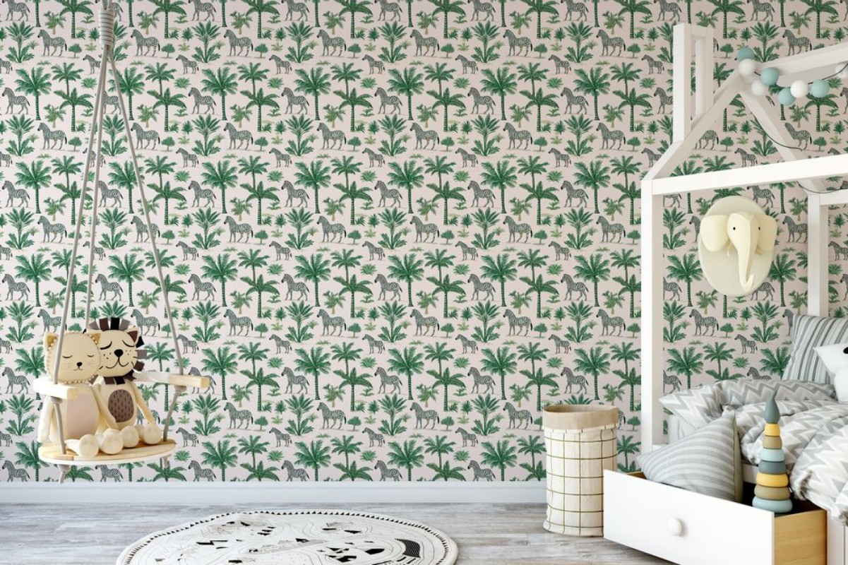 Lusaka Green - 1064401-01 wallpaper Wallpassion Kids