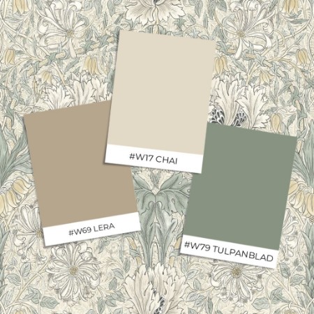 Attēls Krāsa Pure honeysuckle and tulip Linen/Bayleaf - MOX0133-02 - 07266-01