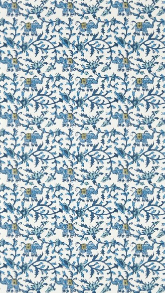 Hathi Cobalt - W0236/01 wallpaper Clarke & Clarke