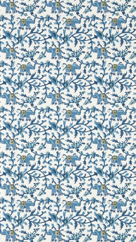 Hathi Cobalt - W0236/01 wallpaper Clarke & Clarke