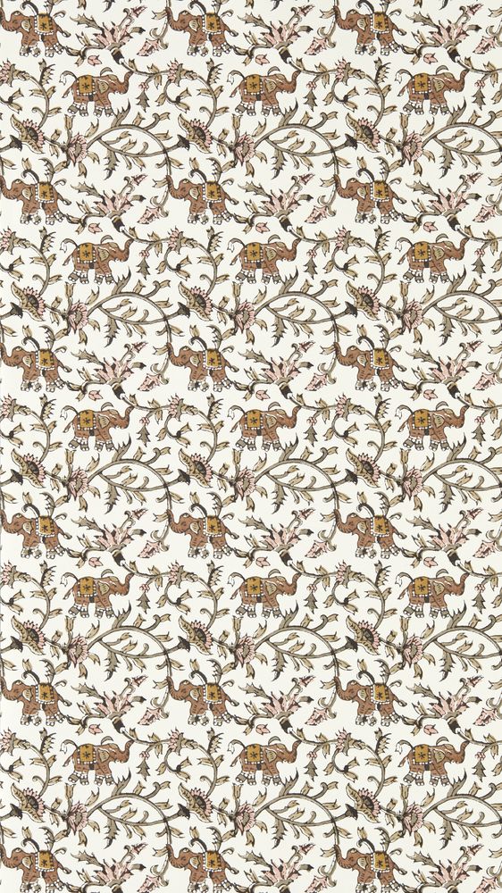 Hathi Natural - W0236/02 wallpaper Clarke & Clarke