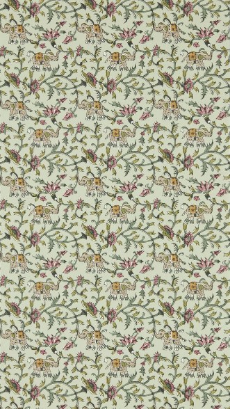 Hathi Sage - W0236/04 wallpaper Clarke & Clarke