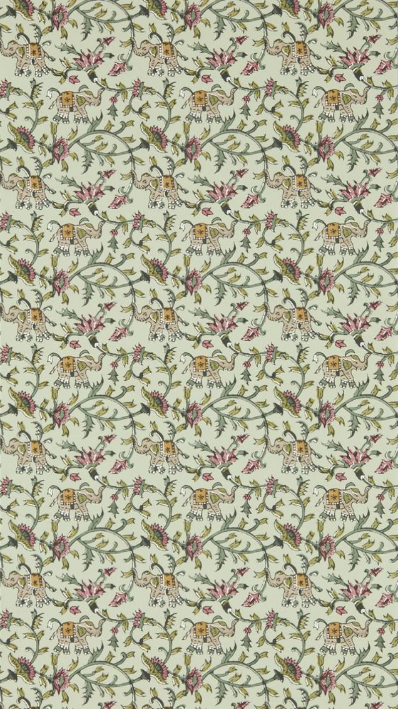 Hathi Sage - W0236/04 wallpaper Clarke & Clarke