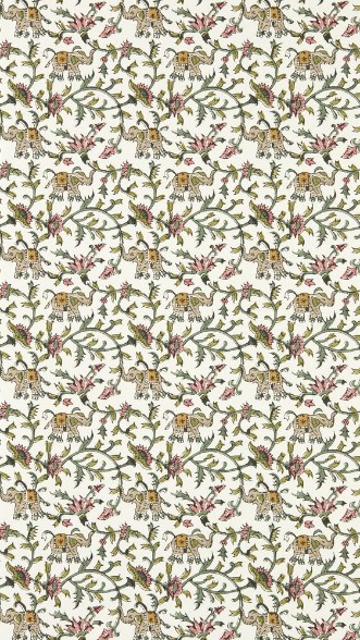 Hathi Sage/Blush - W0236/05 wallpaper Clarke & Clarke