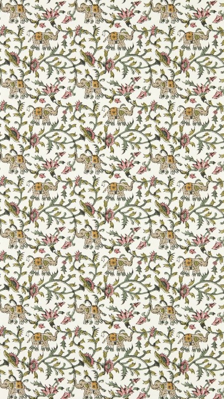 Hathi Sage/Blush - W0236/05 wallpaper Clarke & Clarke