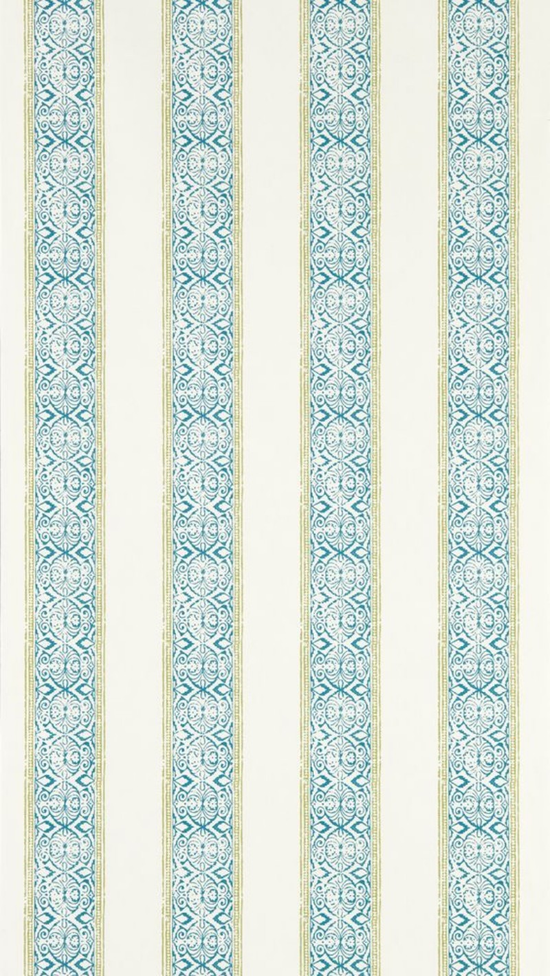 Kalamkari Teal - W0237/04 wallpaper Clarke & Clarke