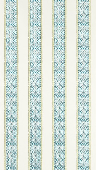 Kalamkari Teal - W0237/04 wallpaper Clarke & Clarke