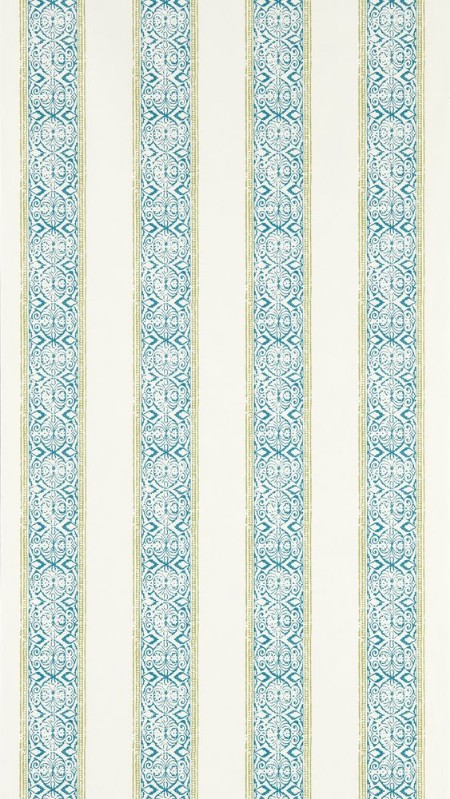 Kalamkari Teal - W0237/04 wallpaper Clarke & Clarke