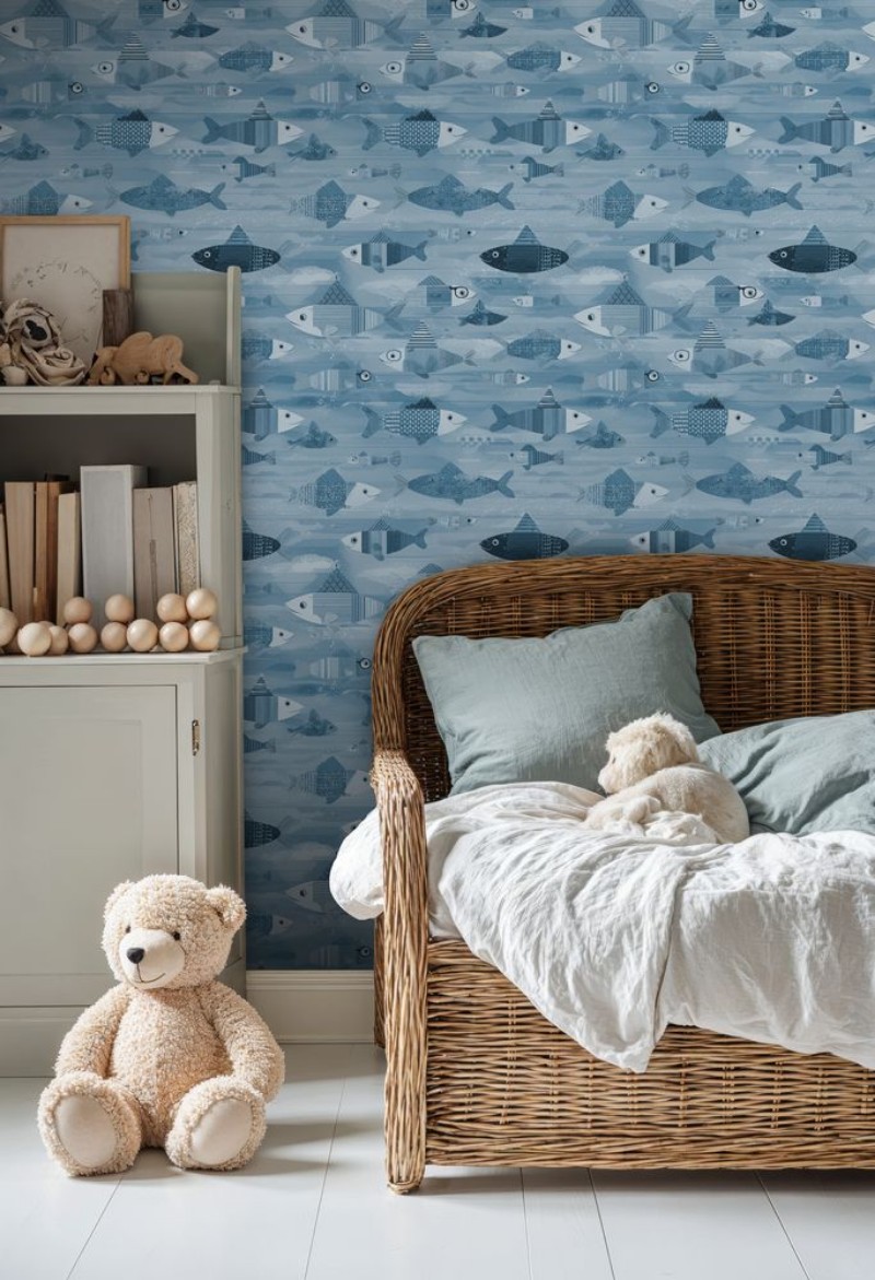 Jocke Blue - 1094501-02 wallpaper Wallpassion Kids