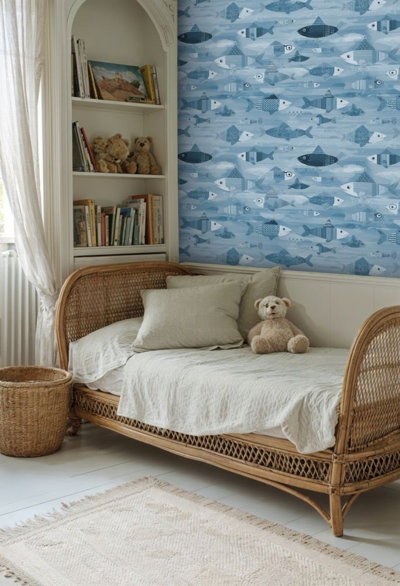 Jocke Blue - 1094501-02 wallpaper Wallpassion Kids