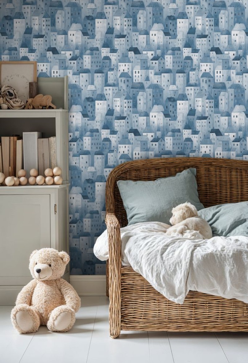 Holmfrid Blue - 1095001-02 wallpaper Wallpassion Kids
