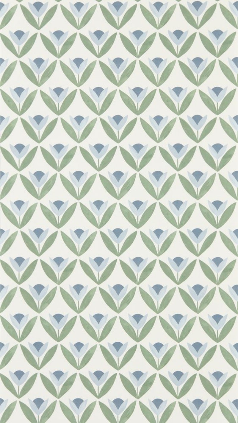Tulip Trellis Coast Blue - NSCW113257 wallpaper Scion