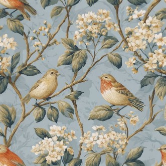 Ella Light Blue - 1097001-01 wallpaper in between