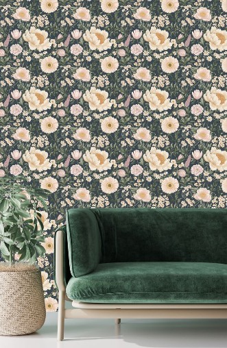 Adelissa Blue - 1048301-02 wallpaper Blue Monkey