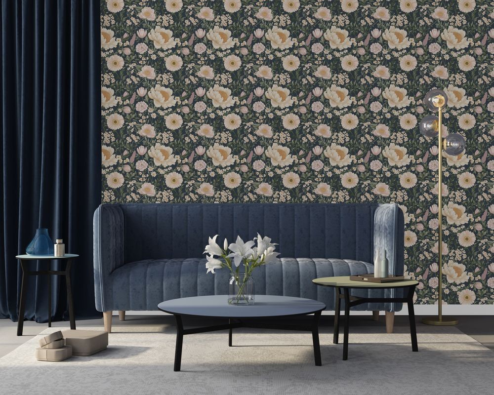 Adelissa Blue - 1048301-02 wallpaper Blue Monkey