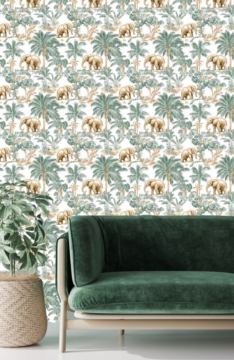 Malawi Green - 1064301-02 wallpaper Blue Monkey