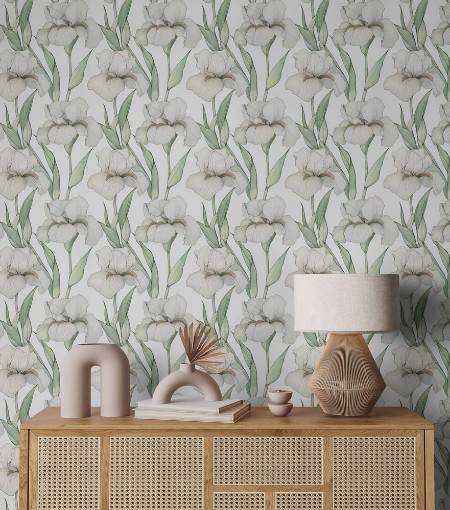 Barbara White - 1065401-01 wallpaper Blue Monkey