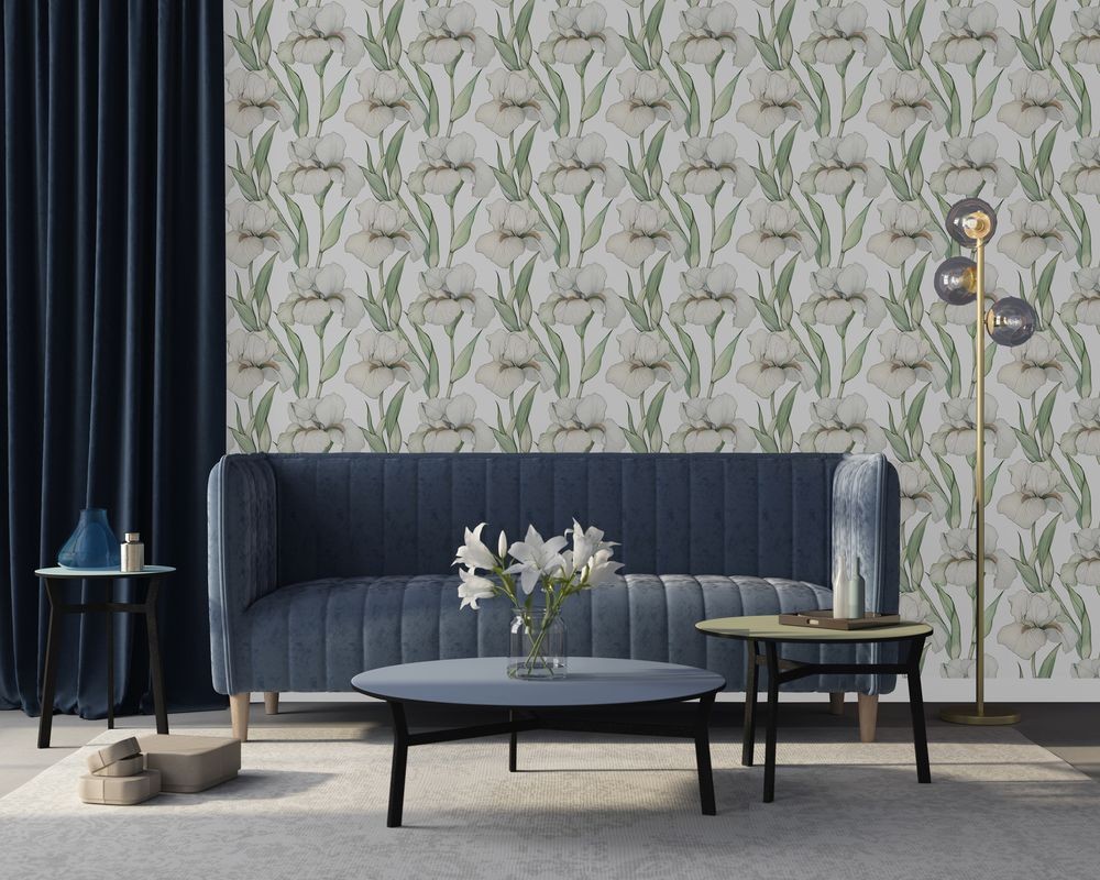 Barbara White - 1065401-01 wallpaper Blue Monkey