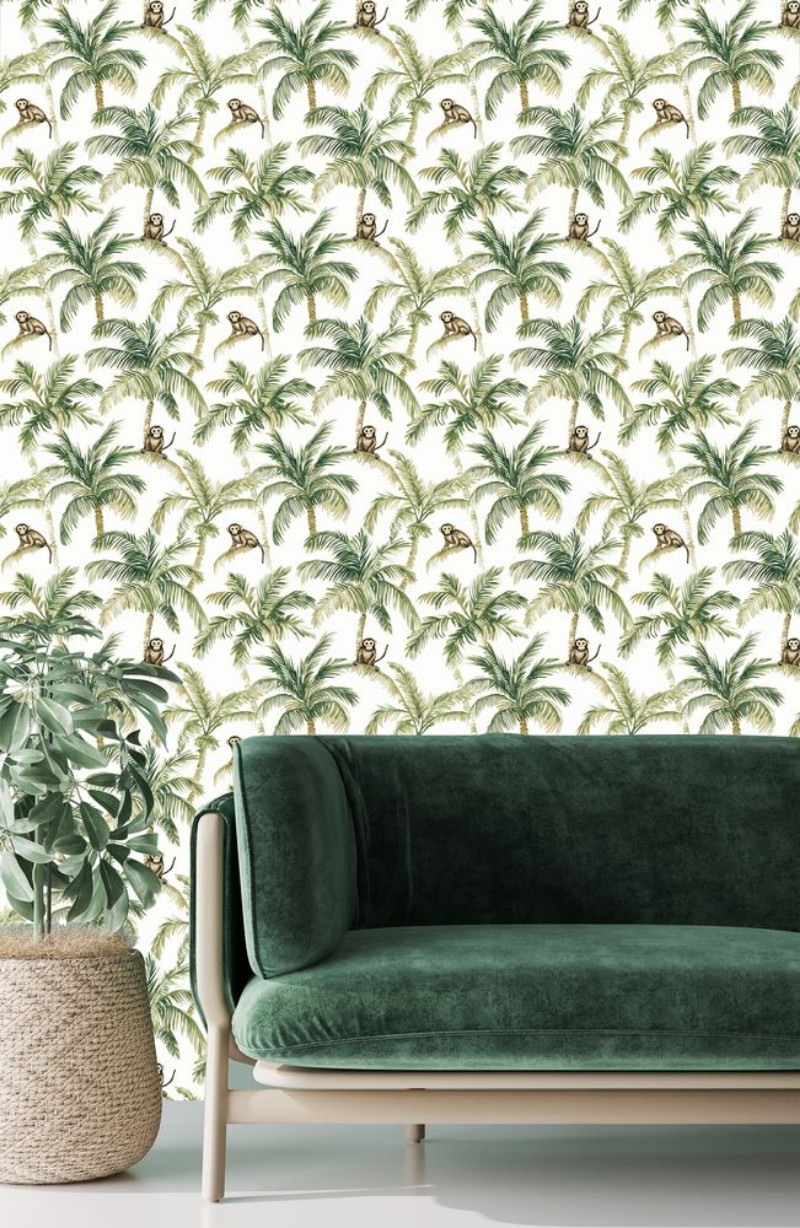 Kampala Green - 1066801-01 wallpaper Blue Monkey