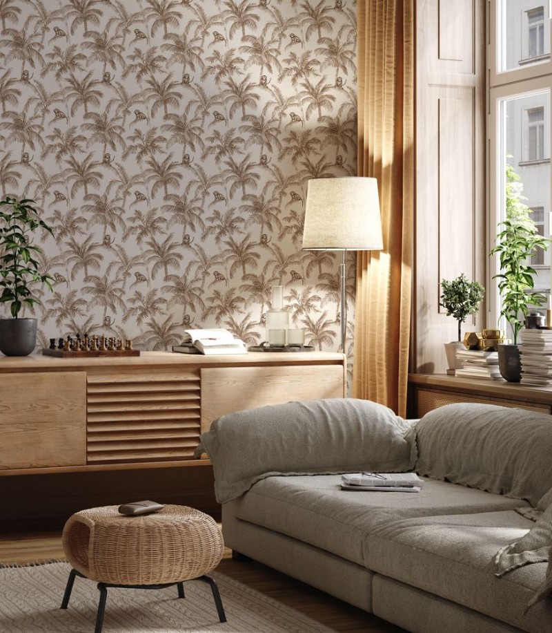 Kampala Beige - 1066801-02 wallpaper Blue Monkey