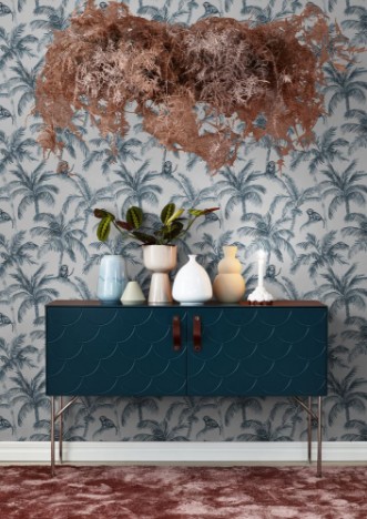 Kampala Blue - 1066801-03 wallpaper Blue Monkey