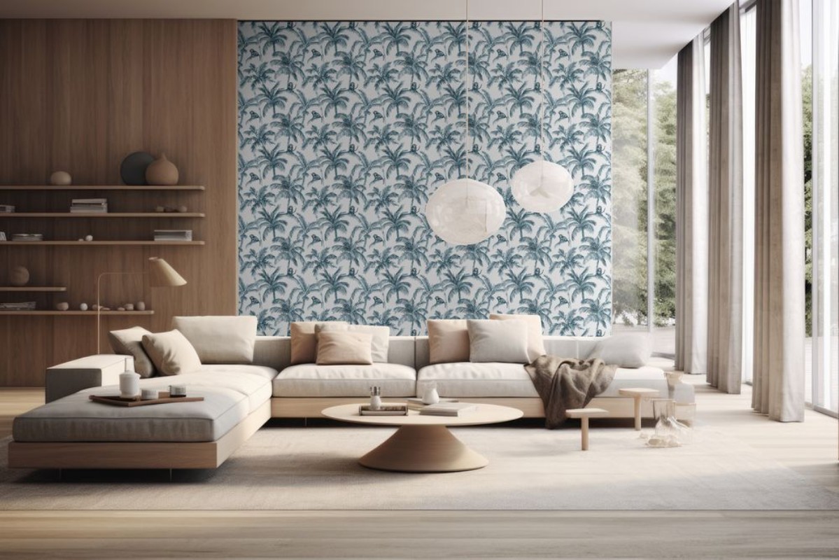 Kampala Blue - 1066801-03 wallpaper Blue Monkey