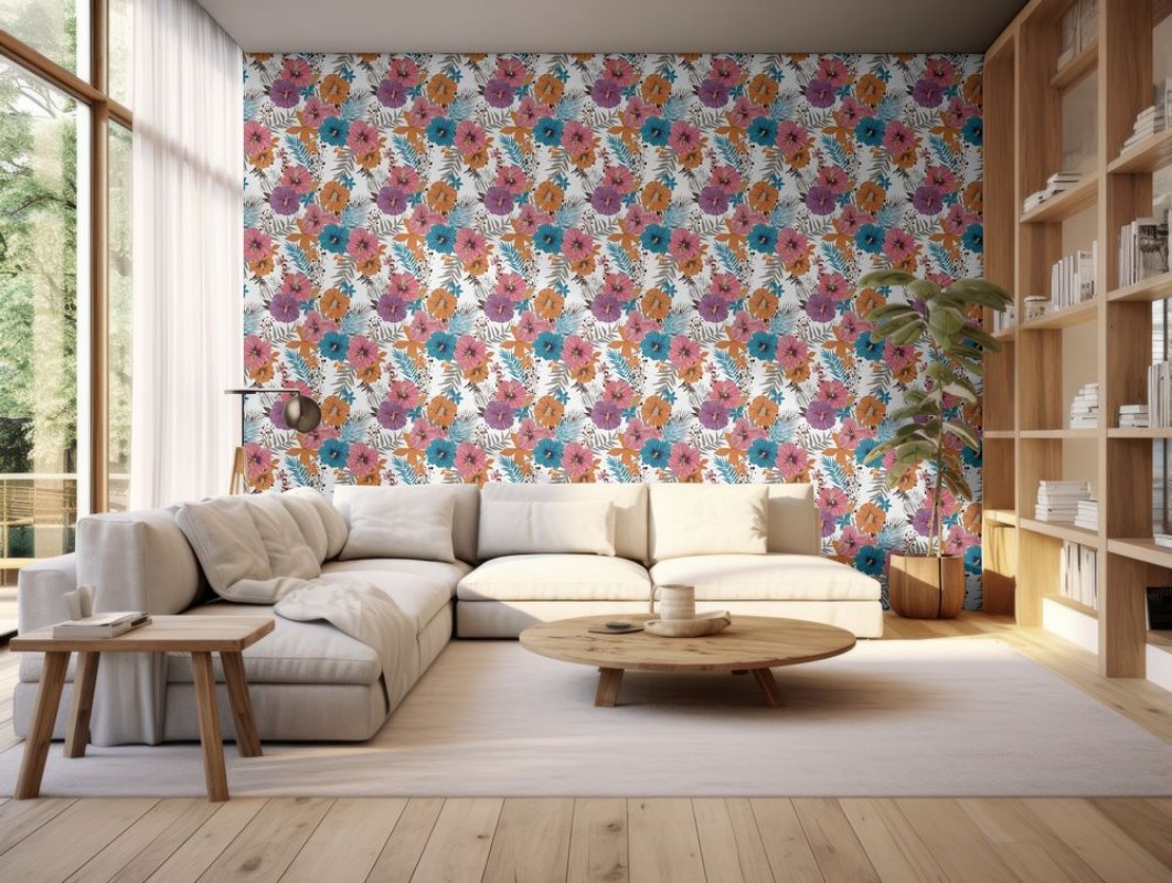 Nella White - 1078101-02 wallpaper Blue Monkey