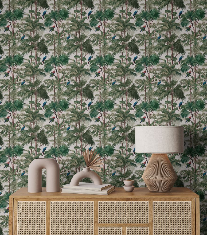 Madagaskar Green - 1085001-01 wallpaper Blue Monkey